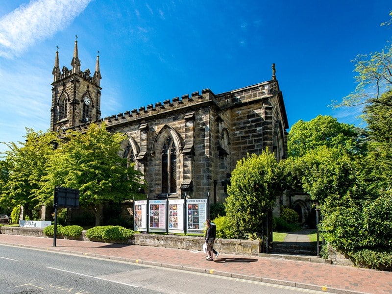 BIRD’S EYE VIEW: From the clock tower at Trinity Theatre